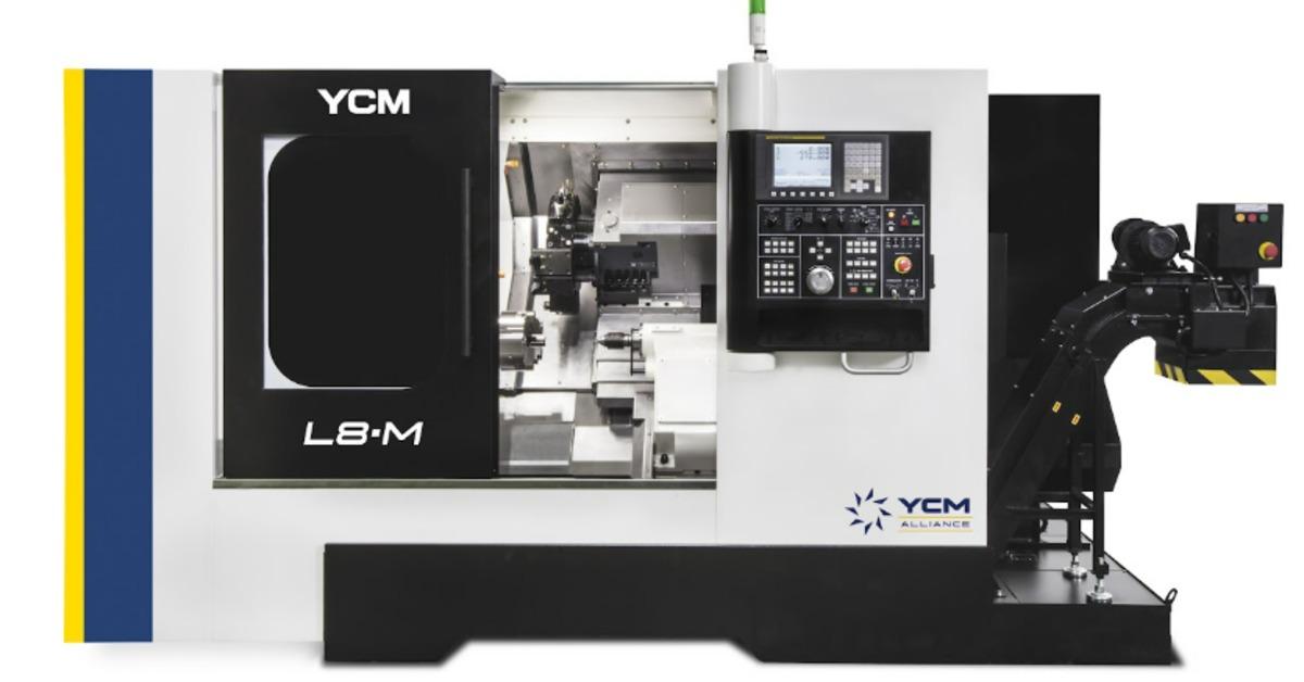 A large industrial machine features a touchscreen, a window to see the components inside, and operating buttons.